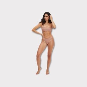 Good American Desert Rose Rib Top and  Better Cheeky Bottom